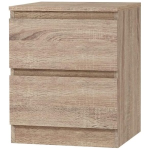 Artiss Bedside Table 2 Drawers - PEPE Oak