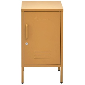 Artiss Bedside Table Metal Cabinet - Yellow