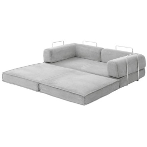 Artiss Convertible Folding Sofa Bed Grey