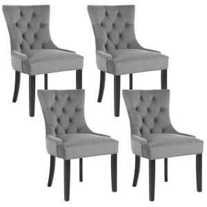 Artiss Dining Chairs Set of 4 Velvet French Provincial Grey