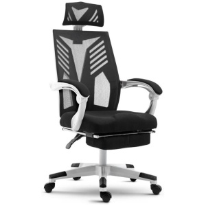 Artiss Mesh Office Chair Recliner Black White