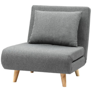 Artiss Sofa Bed Convertible Couch Recliner Lounge Chair Linen Grey