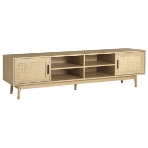 Artiss TV Cabinet Entertainment Unit Storage Cabinets Rattan Wooden 180CM