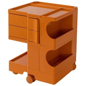 ArtissIn Bedside Table Side Tables Nightstand Organizer Replica Boby Trolley 3Tier Orange