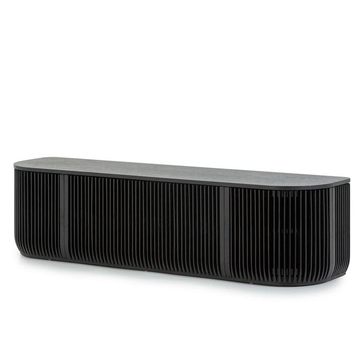 Arvena 1.75m TV Entertainment Unit - Black Stain by Interior Secrets - AfterPay Available