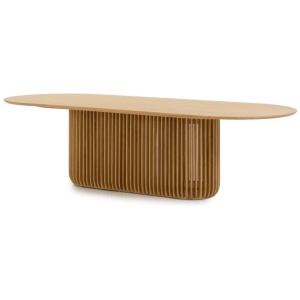 Arvena 2.8m Oval Dining Table - Natural by Interior Secrets - AfterPay Available