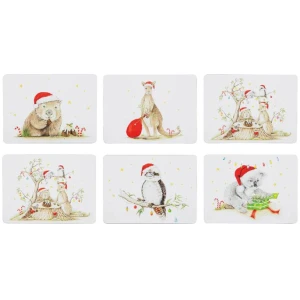 Ashdene Bush Buddies Christmas Set Of 6 Placemats