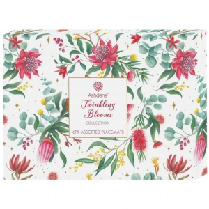 Ashdene Twinkling Blooms Set Of 6 Placemats