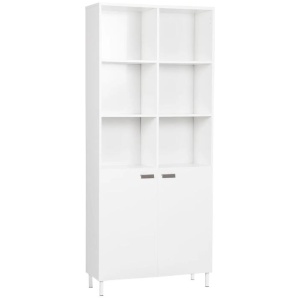 Ashley Collection 10-Cube Display Bookcase With 2-Doors - White