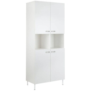 Ashley Collection 10-Cube Display Bookcase With 4-Doors - White