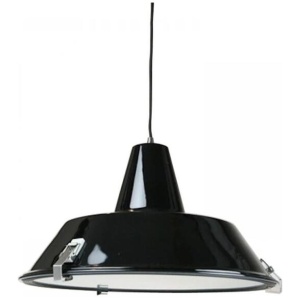 Asi Industrial Cord Drop Dome Pendant Light Lamp - Black
