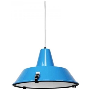 Asi Industrial Cord Drop Dome Pendant Light Lamp - Blue