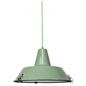 Asi Industrial Cord Drop Dome Pendant Light Lamp - Green