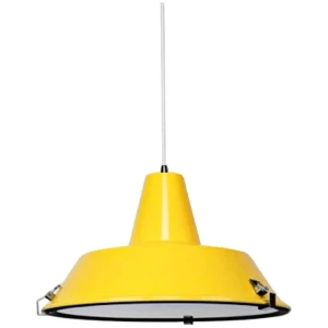 Asi Industrial Cord Drop Dome Pendant Light Lamp - Luminous Yellow