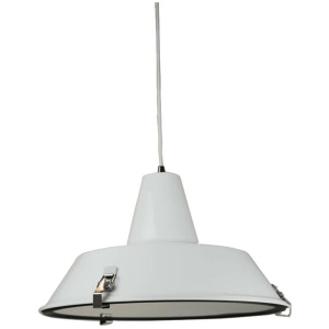 Asi Industrial Cord Drop Dome Pendant Light Lamp - White