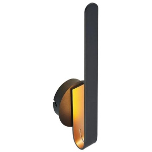 Atala Contemporary Wall Lamp Light Metal Aluminium Black Gold Sand