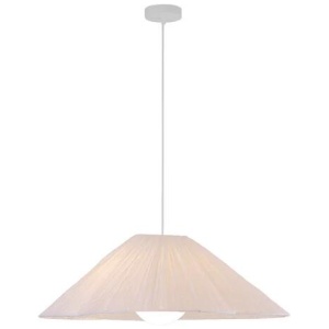 Atkins Modern Facbric Shade Hanging Pendant Light Lamp Large White