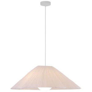 Atkins Modern Facbric Shade Hanging Pendant Light Lamp Small White