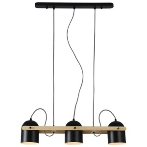 Auden Industrial 3-Lights Hanging Pendant Light Lamp Metal Shade Black