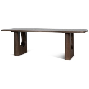 Auralin 2.4m Elm Dining Table - Walnut by Interior Secrets - AfterPay Available