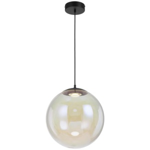 Aurora Modern Pendant Hanging Lamp Light Metal Glass Black Gloss Matte