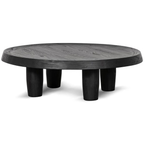 Auston 100cm Round Coffee Table - Black by Interior Secrets - AfterPay Available