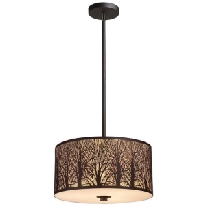 Avery Classic Pendant Lamp Light ES x 3 Aged Bronze with Amber Large Round