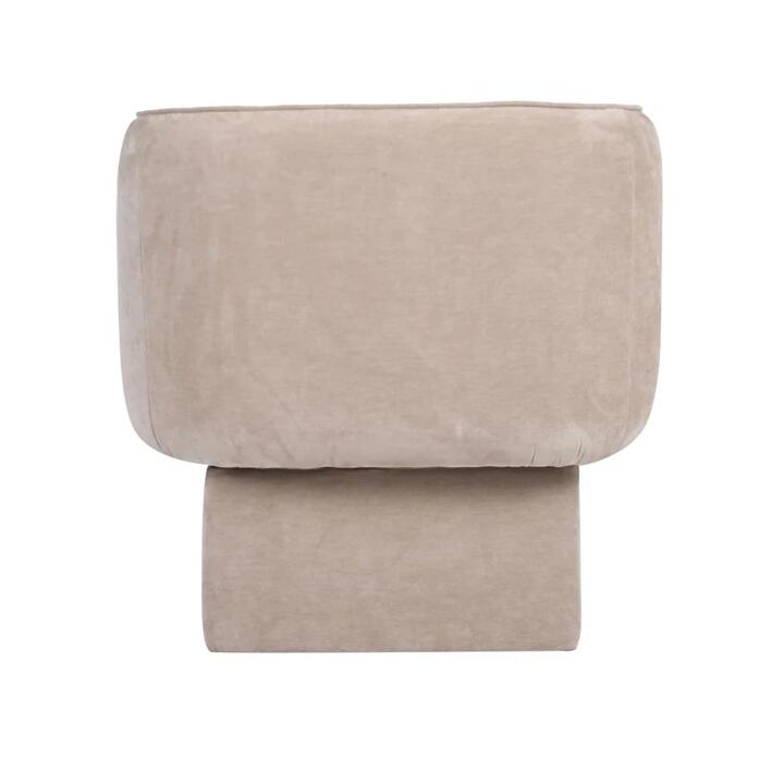 Avis Chenille Fabric Swivel Occasional Lounge Accent Relaxing ArmChair Latte