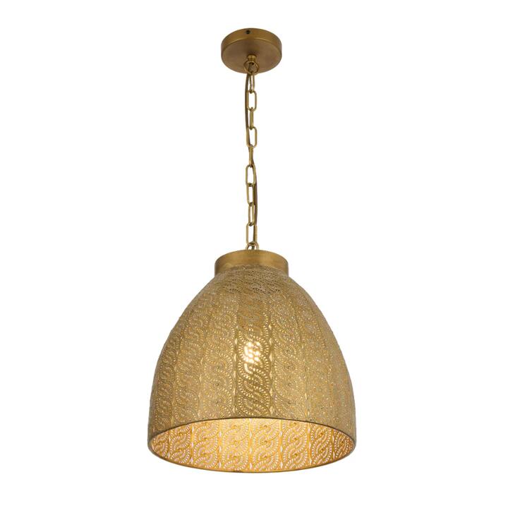 Aydin Vintage Pendant Hanging Lamp Light Metal Antique Brass Antique