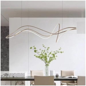 BAMDECOR A203 1.8m Modern minimalist pendant lights for home decoration ceiling pendant light (Gold)