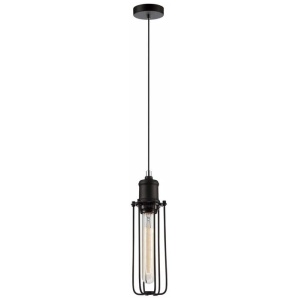 BLACKBAND Pendant Lamp Light Interior ES Black Tubular Cage OD75mm