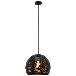 BOTANICA Pendant Lamp Light Interior ES Black Embossed Dome OD300mm