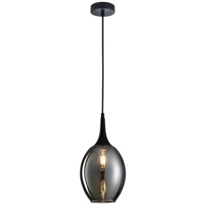 BROTE Pendant Lamp Light Interior ES 72W Black Smoke Wine Glass OD180mm x H340mm