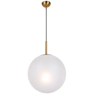 Bally Modern Pendant Hanging Lamp Light Glass Metal Antique Gold Alabastro
