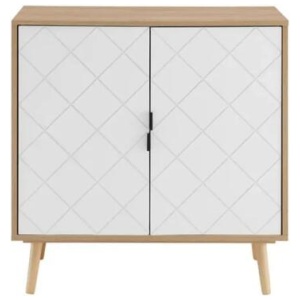 Banbury 2 Door Buffet Unit Sideboard Storage Cabinet - White/Oak