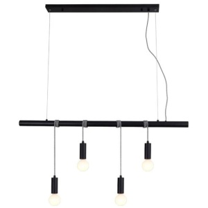 Bannister 4 Lights Modern Elegant Pendant Lamp Ceiling Light - Black
