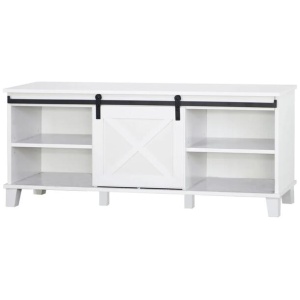 Barndoor Lowline Modern Wooden Entertainment Unit TV Stand - White