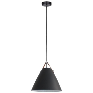 Baron Cone Shade Hanging Pendant Light - Black