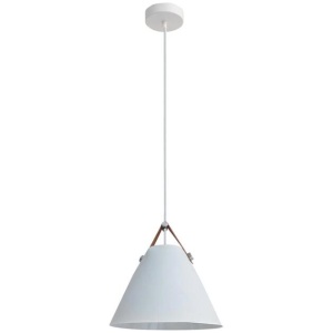 Baron Cone Shade Hanging Pendant Light - White