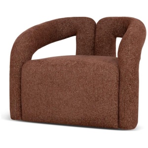 Barta Fabric Armchair - Warm Brown by Interior Secrets - AfterPay Available