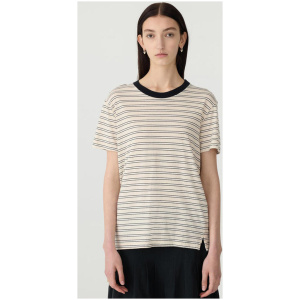 Bassike Stripe Classic T.Shirt Black/White/Undyed