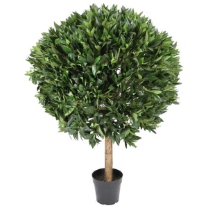Bay Leaf Topiary Artificial Fake Plant Flower Decorative 120cm In Pot
