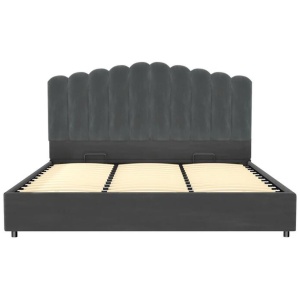 Bed Frame King Size Velvet Grey FION