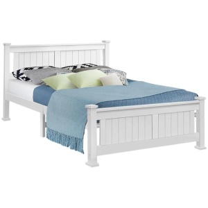 Bed Frame Queen Size Wooden White RIO