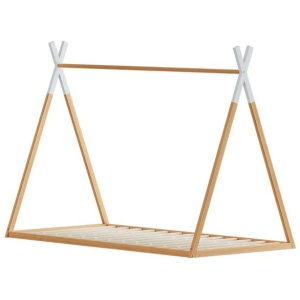 Bed Frame Wooden Kids House Single Frame Oak ENID