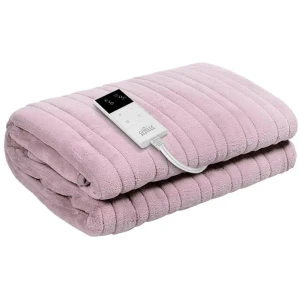 Bedding Heated Electric Throw Rug Fleece Sunggle Blanket Washable Pink
