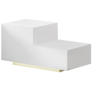 Bedside Tables LED 2 Drawers - REMI White