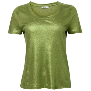 Bejeweled Foil Scoop Neck Tee