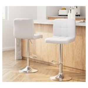 Belenia 2X Bar Stools White 2 Seater