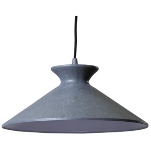 Belina Classic Metal Cone Cord Drop Pendant Light Lamp - Cement